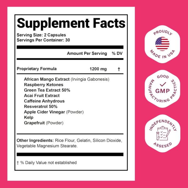 Phenelite Fat Burner for Women - Weight Loss Support and Diet Pills for Helping Reduce Belly Fat - Supplement Made of Raspberry Ketones and Premier Plant Extracts - Appetite Suppressant, Vegan