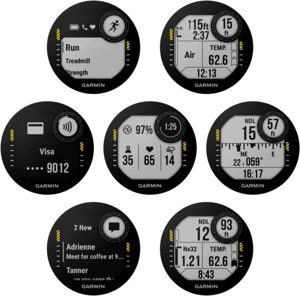 Wearable4U - Garmin Descent G1 Rugged Dive Computer, Multiple Dive Modes with Bundle (+White Earbuds, Slate Gray)