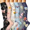 Bluemaple 6 Pack Copper Compression Socks for Women and Men Circulation-Best Support for Medical, Running,Nursing,Athletic