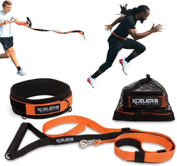 X-PLOSIVE Speed Training Kit / Overload Running Resistance & Release / Harness & Resistance Band, Speed and Agility Equipment for Sprint and Football, Basketball, Soccer / Youth and Adult Ready