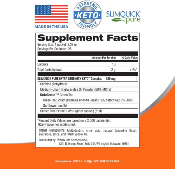 71EEnF00lSL._AC_SL1500_.jpg SlimQuick Extra Strength Weight Management Drink Mix for Women, Tangerine - Helps Metabolism, Keeps Full for Longer with Green Tea, Caffine, Chaste Tree, Rhodiola Extract - 26 Count