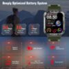 Military Smart Watch for Men 1.96 Inches Outdoor Sports Smartwatch with Answer/Make Call,Fitness Watch,Blood Oxygen,Heart Rate and Sleep Monitor Compatible with iPhone and Android Phones