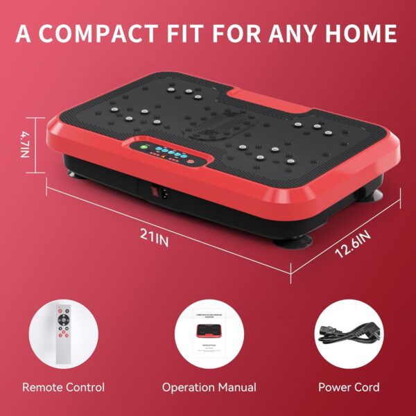 BZK Vibration Plate Exercise Machine, Pro Waver Vibration Plate Platform for Lymphatic Drainage, Helps Weight Loss Shaping Toning & Wellness, Whole Body Shake Workout Equipment for Home Gym