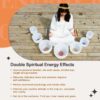 432HZ 7-12 Inch Chakra Symbol Design Frosted Quartz Crystal Singing Bowl with 2 PCS Travel Carry Case Bag for Sound Healing