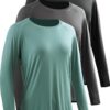 NELEUS Women's Athletic Workout Shirts Long Sleeve Running Yoga Tops