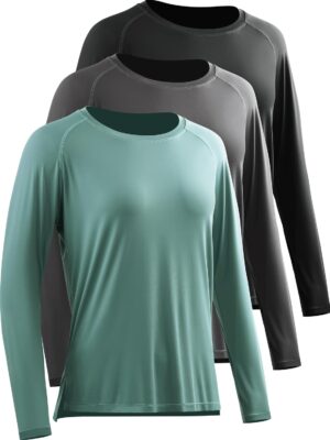 NELEUS Women's Athletic Workout Shirts Long Sleeve Running Yoga Tops