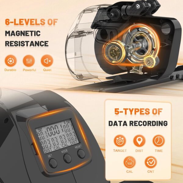 Compact Home Gym, Foldable Rowing Machines for Home Gym, Full Body Strength Training with Pull Up Station, Power Rack, LAT Pulldown Machine, Cable Machine for Home Workout