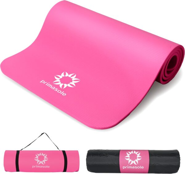 Primasole 1/2 Thick Exercise Mat with Carry Strap & Case Mat for Yoga Pilates Fitness at Home and Gym 72" L x 24" W