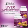 Dr. Berg Liver Cleanse Detox Capsules w/Unique Blend of Milk Thistle, Ox Bile & Folate - Liver Supplement Includes Turmeric, Black Pepper & Choline - 60 Capsules