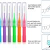 Patelai 100 Pieces Braces Brush for Cleaner Interdental Brush Toothpick Dental Flossing Head Oral Hygiene Flosser Tooth Cleaning Tool (Stylish Colors)