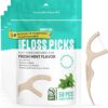 71ERYndbVhL._AC_SL1500_.jpg Double Floss Picks Biodegradable (200pcs) - Plant Based Natural Dental Floss Sticks- Flossers for Adults & Kids - Nontoxic Vegan Tooth Pick Flossers - Mint
