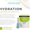 Faster Way - Hydration - Electrolyte Drink Mix- Lemon Lime Flavor with Apple Cider Vinegar, Choline for Brain & Probiotics for Gut Health - 30 Counts