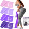 Resistance Bands for Physical Therapy Women, Extended Exercise Stretch Bands for Yoga, Pilates, Rehab, Fitness and Strength Training, Elastic Workout Bands with Training Poster