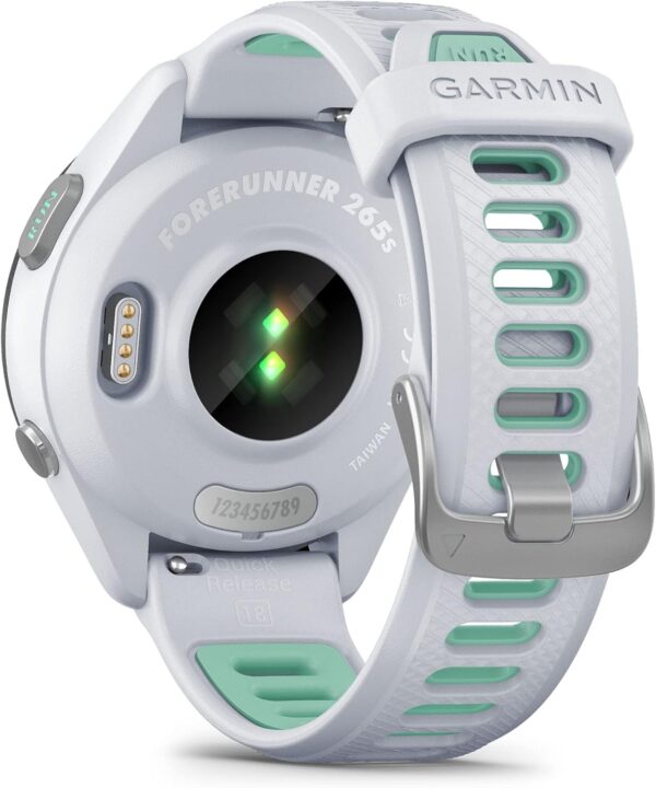 Garmin Forerunner 265S Advanced Multisport Touchscreen Smartwatch, Whitestone | Heart Rate Monitor, Training Stats, Daily Suggested Workouts, Up to 15 Day Battery Life with Signature Gift Bundle