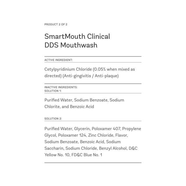 SmartMouth DDS Activated Clinical Mouthwash & Original Activated Mouthwash - for Fresh Breath - Clean Mint Flavor (Clinical) & Fresh Mint Flavor (Original), 16 fl oz Each