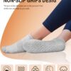 DIBAOLONG Pilates Socks with Grips for Women Yoga Socks Non Slip Barre Hospital Socks 6-Pairs Grippy Ankle Socks