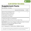 60 Bags - SIimming Detox Tea Caffeine Free - Herbal Tea with Chamomile, Hibiscus Tea & Ginger Root for Colon Cleanse – Natural Citrus & Cinnamon Herbal Tea for Digestive Health