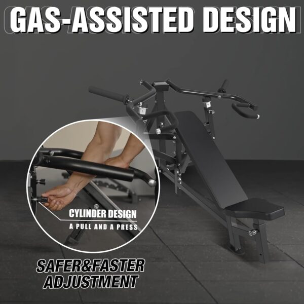 GMWD Chest Press Machine, 1250LBS Bench Press Machine with Independent Converging Arms, 7+5 Adjustable Incline Chest Press Machine for Home Gym, 30° Target Upper Chest, Black