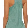 Hibelle Women's Workout Yoga Racerback Tank Tops with Built in Shelf Bra
