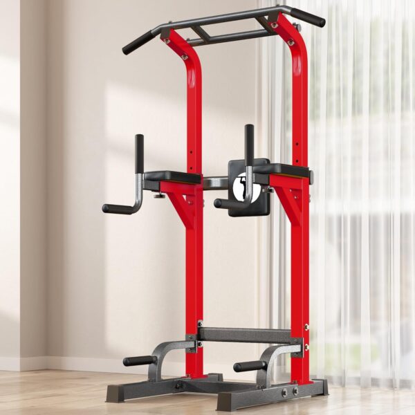 SogesPower Power Tower Pull Up Bar Station Multi-Function Pull Up Bar Stand for Home Gym, Adjustable Height Pull Up Dip Station Dip Bar Strength Training Fitness Equipment,Up to 500LBS