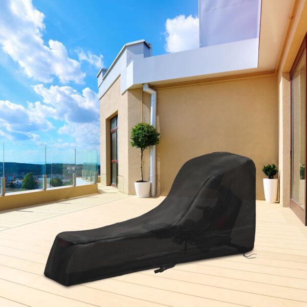 Rowing Machine Cover Fitness Equipment Cover Peotection for Sports Equipment Indoor or Outdoor Use 95" L x 24" W x 40" H Black