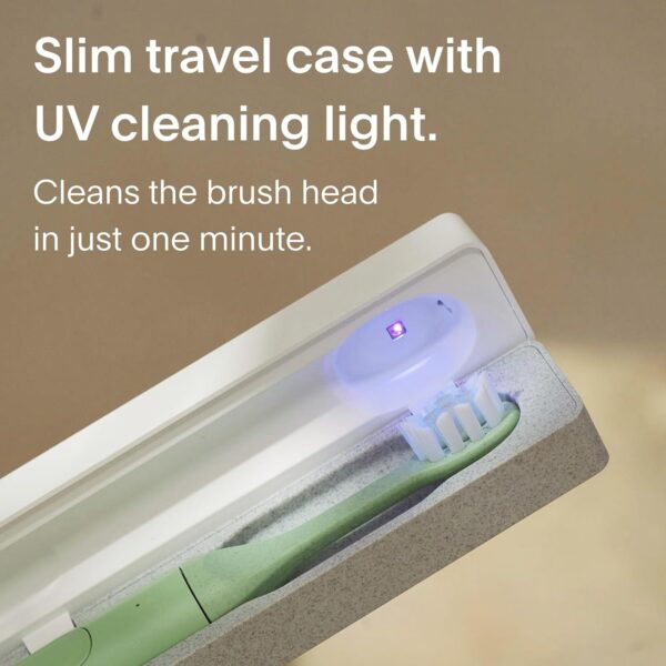 SURI Electric Toothbrush—Sustainable Electric Toothbrushes Adults, Slim Sonic Toothbrush & Accessories, 40-Day Battery, Travel Toothbrush with UV Cleaning Case, Ideal Christmas Gifts for Women & Men