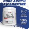 EHP Labs Acetyl L Carnitine Powder - Supports Natural Energy Production, Assists in Healthy Brain Function, Supports Heart Health, Vegan, Gluten Free, Non GMO - 100 Servings