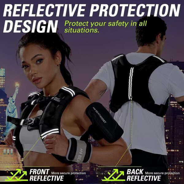 Weighted Vest for Women Men BeatBoost 5 10 15 20 25 30 lb Weight Vest with Ironsand for Walking Strength Training Running Workout