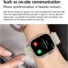 Smart Watch for Women Men Kids for Android Phones iPhone Compatible, 2.09'' Smartwatches Fitness Tracker with Call/SMS/Heart Rate/Blood Oxygen Monitor/Pedometer/2 Bnads (Orange)