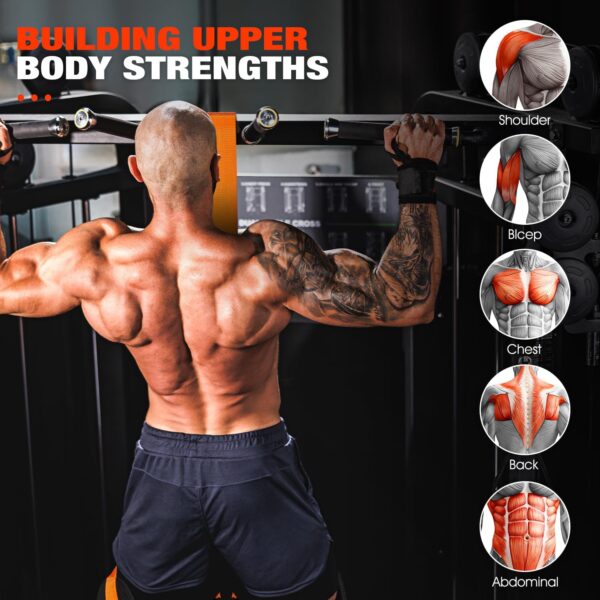 Pull Up Assistance Bands, Heavy Duty Resistance Band for Pull Up Bar, Adjustable Weight/Size with Fabric Feet/Knee Rest, Bands for Pull Up Assist for Strength Training, Patented Pull Up Assist Band