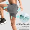 Aolesy Men's Gym Shorts Linerless & Liner - 5" Quick Dry Workout Running Shorts with Zip Pockets Sports Athletic Shorts