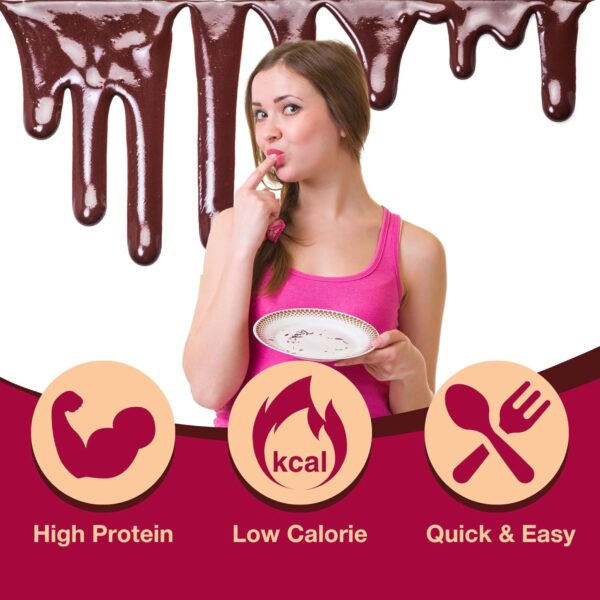 ProtiDIET Protein Chocolate Fudge Cake - 15g Protein - Low Fat High Protein Snacks for Adults - Quick and Easy-to-Prepare Healthy Protein Snack - 7 Cake Mix Pouches Per Box