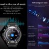 T92 Smart Watch with Earbuds MP3 Bluetooth Headset 3 in 1 1.28 Inch Smartwatch Built-in Wireless Earbuds Speaker Round Fitness Tracker Music Player Health Monitor (Silver)