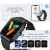 Smart Watches for Men Women with Bluetooth Call, Activity Fitness Tracker 1.96" HD Full Touch Screen with Heart Rate/Sleep Monitor,Waterproof Smartwatches for iOS Android Black