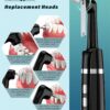 Tooth Polisher, Rechargeable Tooth Whitening Kit for Teeth Cleaning and Whitening, with 3 Tooth Polish Paste and 5 Brush Heads, LED Light, Easy to Use at-Home Personal Dental Care Kit