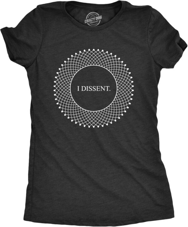 Womens I Dissent Tshirt RBG Ruth Bader Ginsburg Lace Collar Graphic Novelty Tee