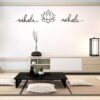 Inhale Exhale Wall Art Yoga Meditation Decor Lotus Flower Wall Art Yoga Sign Decorative Black Metal Meditation Decoration Spiritual Decor for Living Room Bedroom Decor