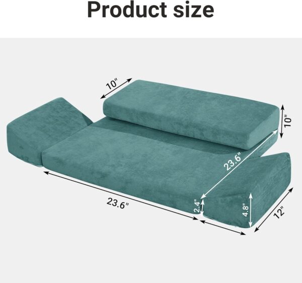 HOMBYS Meditation Cushion Foam Meditation Pillows for Sitting on Floor, Large Yoga Pillow for Adult, Meditation Mat with 2 Knee Cushions and Hip Support-3 Shapes for Different People-Supportive