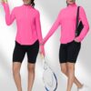 Women's Golf Polo Long Sleeve Workout Tops V Neck UPF 50+ Sun Protection Quick Dry Lightweight Active Tennis Shirts