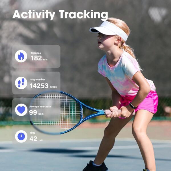 EURANS Kids Fitness Tracker for Boys Girls Teens, IP68 Waterproof Activity Tracker with Heart Rate, Blood Oxygen & Sleep Monitor, Alarm Clock, Calorie Counter, Step Counter