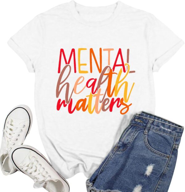 Mental Health Awareness Shirt Women Be Kind Tshirt Kindness Inspirational Tee Tops