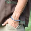Lapis Lazuli Crystal Bracelet, Handmade Blue Stone Jewelry for Wisdom & Clarity, Elegant Spiritual Accessory