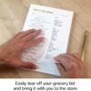 Two Tumbleweeds Meal Planning Notepad - What's for Dinner Weekly Meal Planner and Grocery List Magnet Pad with Tear-Off Shopping List - Family Dinner Menu for Fridge & Meal Prep - 6x9” - 50 Sheets