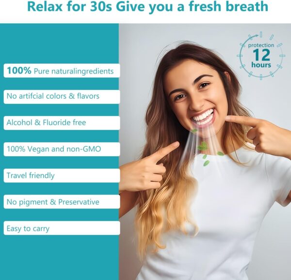 Mouthwash Travel Size Portable Mouthwash Packets to Go, Alcohol & Fluoride Free Fresh Mint Mouthwash Strips for Superior Oral Hygiene,30 Individual Disposable Mouthwash Packs