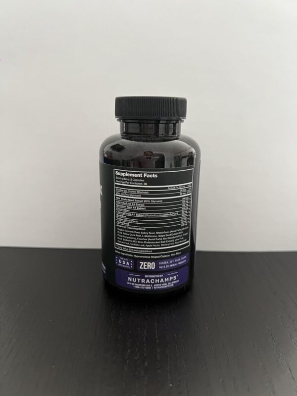 NutraChamps Liver Cleanse Detox & Repair Formula, 20+ Herbs: Milk Thistle Extract with Silymarin, Artichoke, Dandelion, Chicory Root Powder, Liver Support Pills Supplement, 60 Capsules