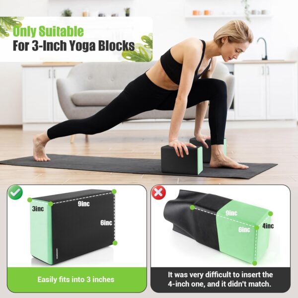 Yoga Blocks Silicone Protective Cover, Premium Silicone Protective Cover for Foam or Cork Yoga Blocks - Eco-Friendly, Non-Slip, Easy to clean | Odorless and Moisture-Proof | Supportive(Without yoga blocks）