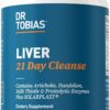 Dr. Tobias Liver 21 Day Cleanse, Herbal Liver Detox Cleanse with Solarplast, Artichoke, Milk Thistle & Dandelion Extract, 63 Vegetable Capsules (3 Daily)