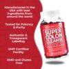 Health Plus Super Colon Cleanse Gummies, Natural Senna Leaf Extract, Gentle, Overnight Relief from Occasional Constipation, Dietary Supplement, Mixed Berry Flavor, 60 Count