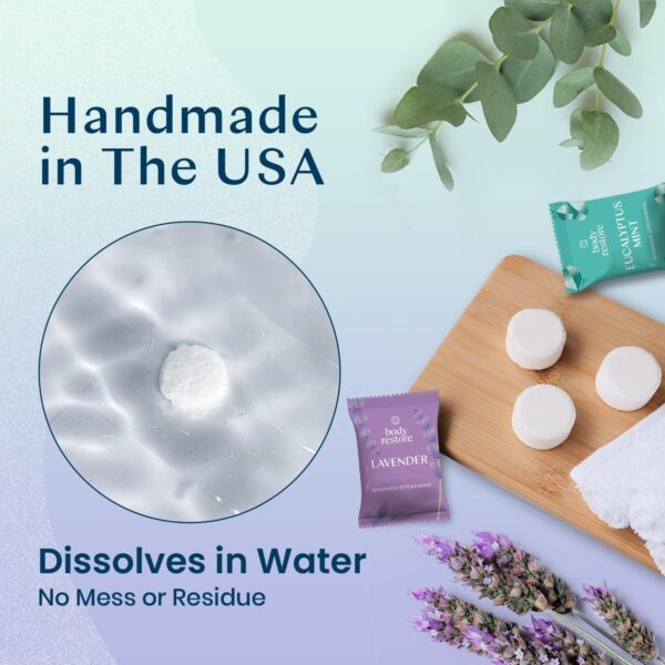 Body Restore Shower Steamers Aromatherapy 6 Pack - Easter Basket Stuffers, Relaxation Birthday Gifts for Mom, Dad, Best Friend, Travel Essentials, Stress Relief, Self Care - Variety