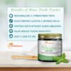 OraWellness Shine Remineralizing Tooth Powder, Natural Teeth Whitening Powder with Hydroxyapatite, Flouride Free Tooth Repair, Natural Teeth Whitening, Teeth Polish & Stain Remover, Fresh Mint